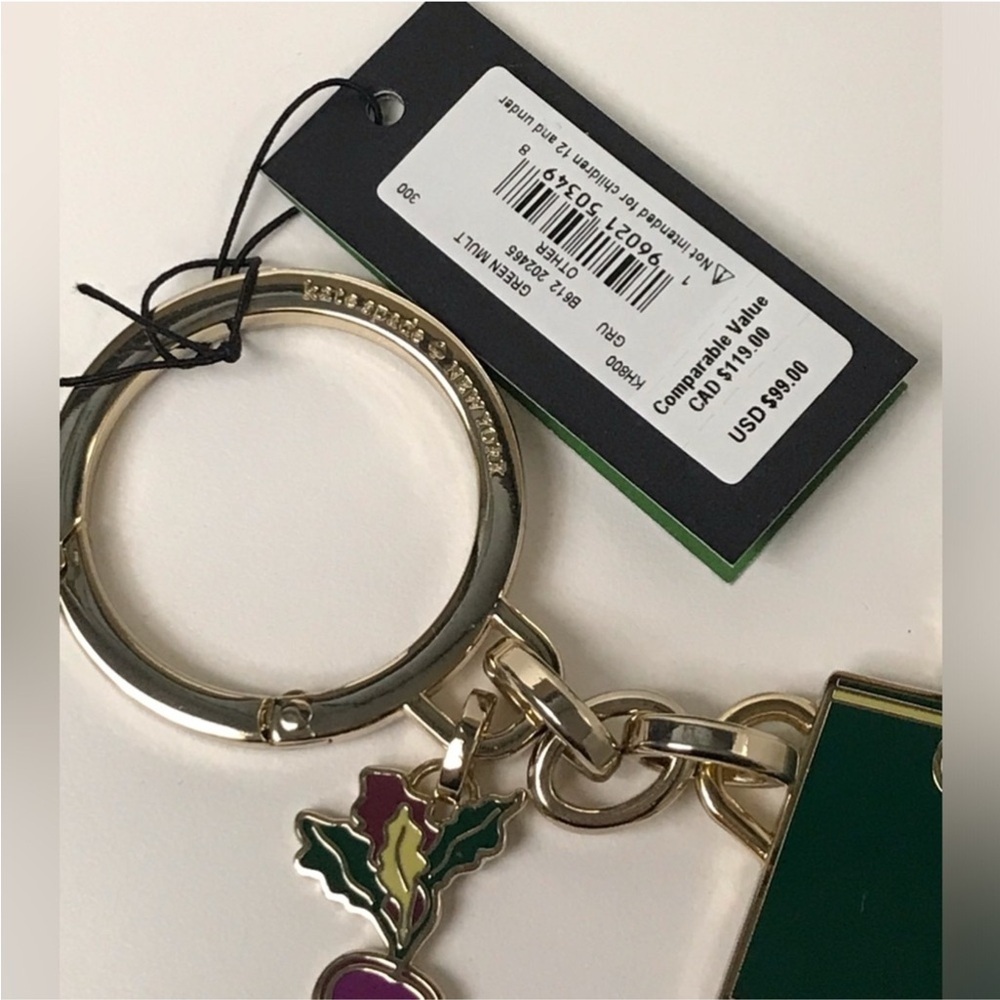 NWT Kate Spade Harvest Time Watering Can Keychain/ Bag Charm 😍 - Picture 10 of 14